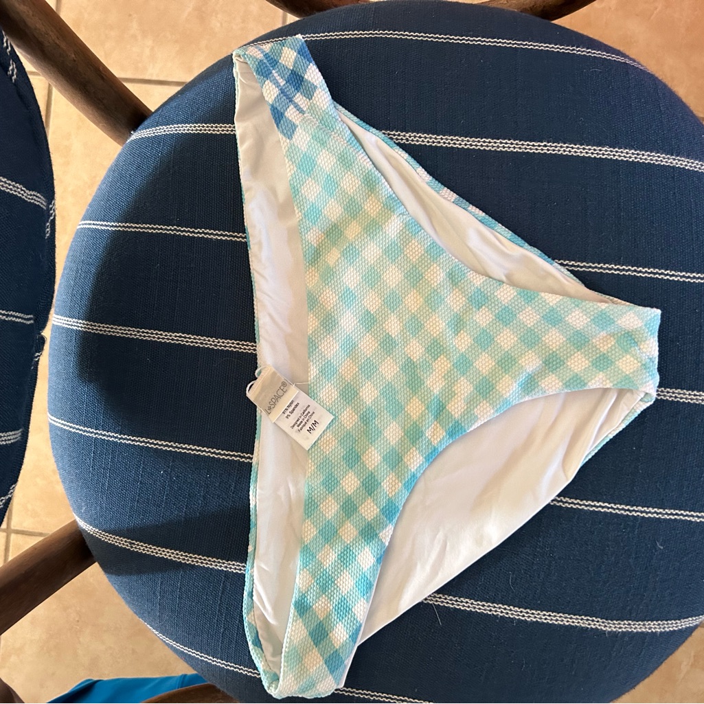 L*Space Blue And White Gingham Bikini